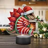 Acryl Weihnachten Dinosaurier doppelseitig - 5d DIY Bastellampe