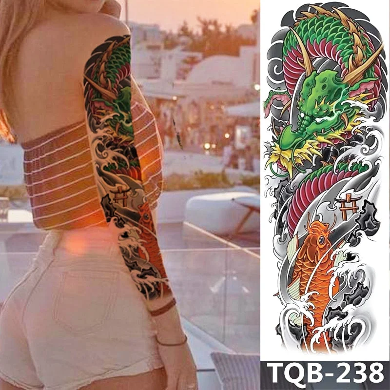 Large Temporary Tattoos Full Arm Tattoo Sleeves for Men Women
