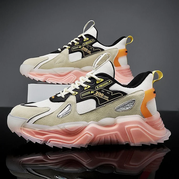 Men Running Shoes 626 Breathable Casual Sneakers Popcorn Platform
