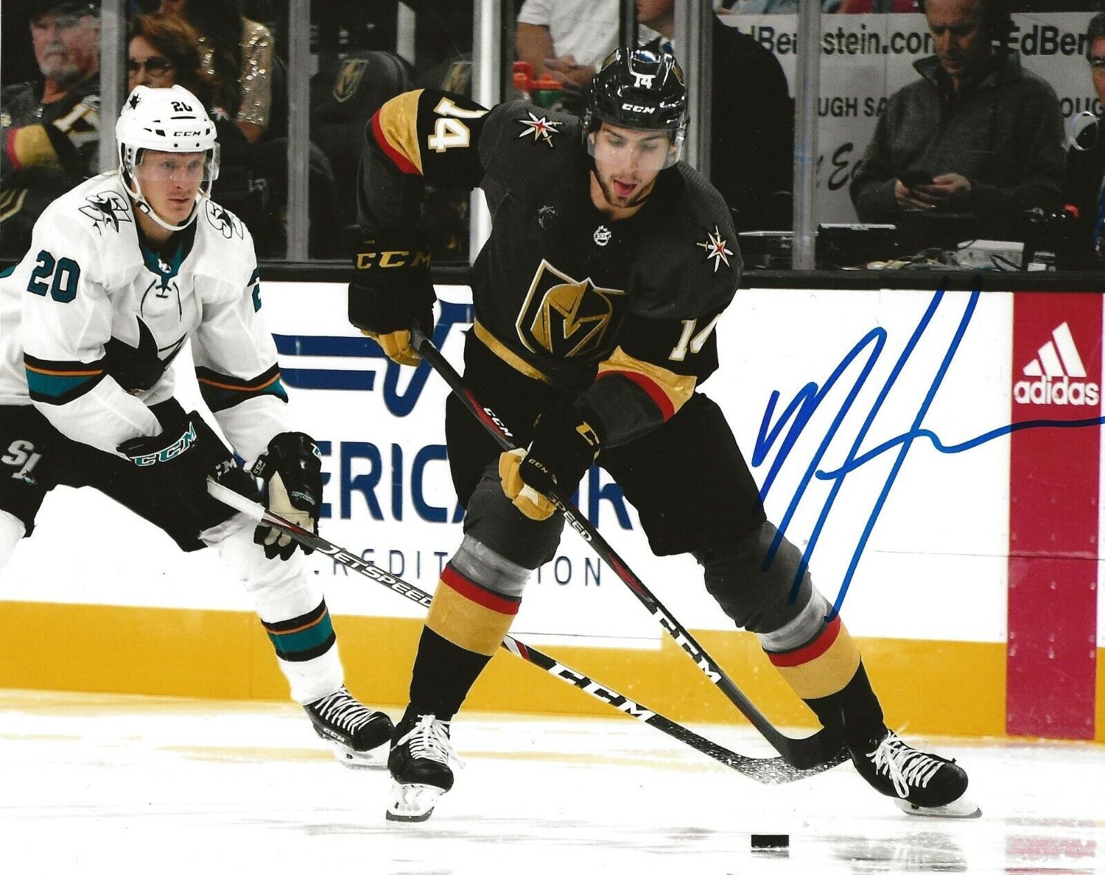 Nicolas Nic Hague signed Las Vegas Golden Knights 8x10 Photo Poster painting autographed