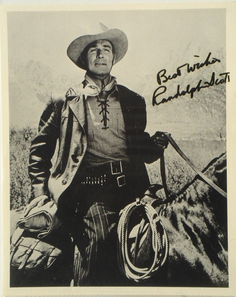 RANDOLPH SCOTT SIGNED Photo Poster painting wcoa