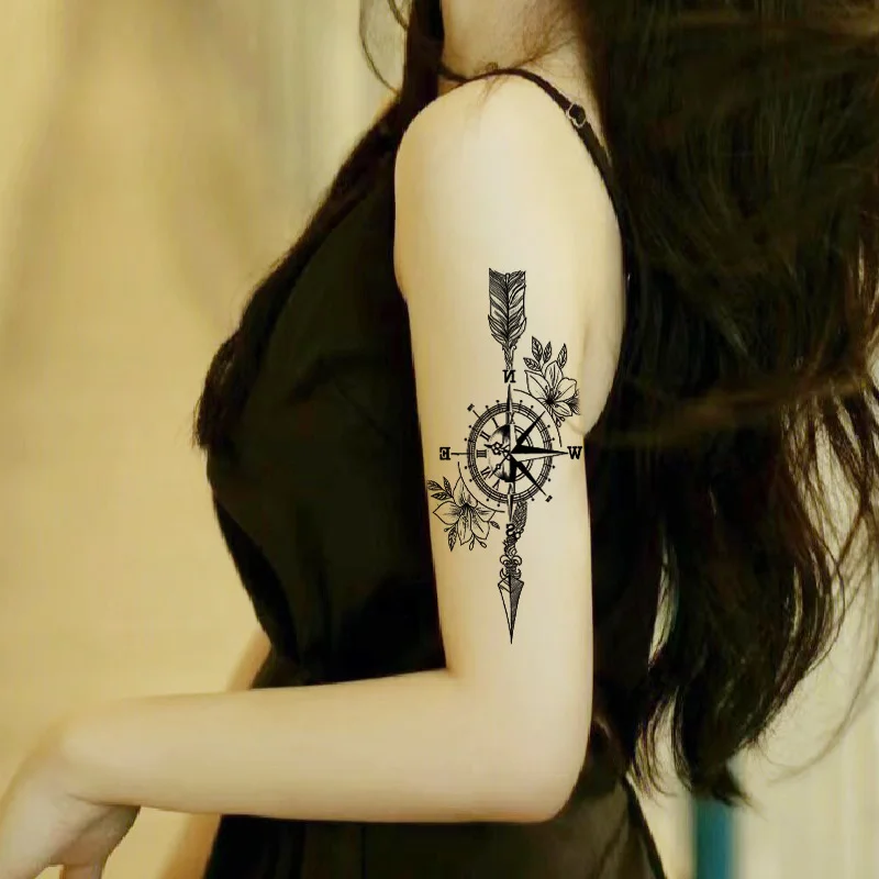 Sdrawing Full-arm Waterproof Tattoo Sticker Symbol Totem Animal Skeleton Small Arm Tattoo Sticker