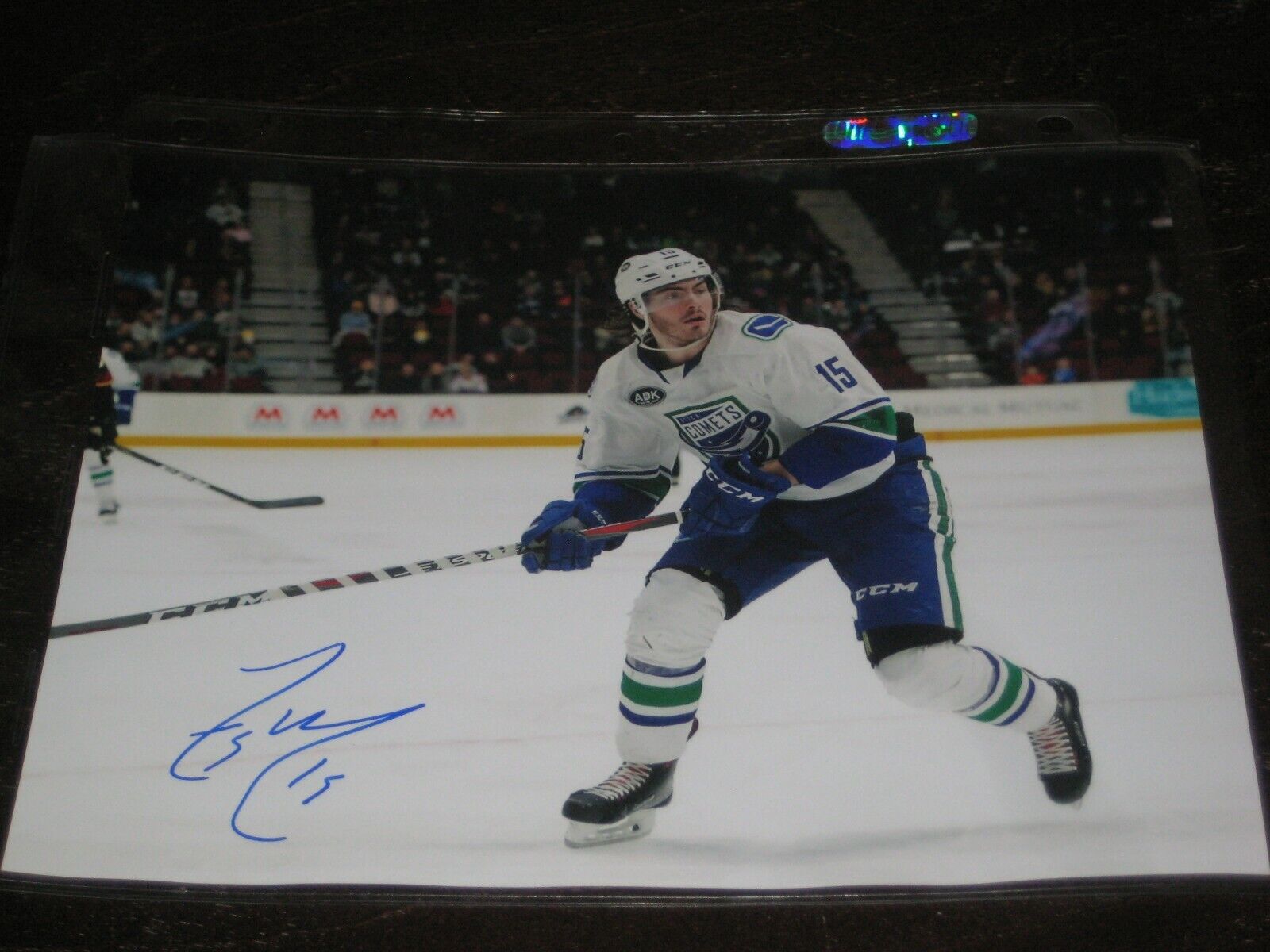 ZACK MACEWAN autographed UTICA COMETS 8X10 Photo Poster painting #2