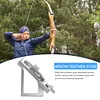 Metal Arrow Tail Feather Sticking Device Adjustable Archery Fletching Stick