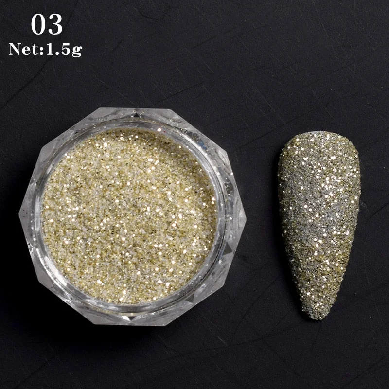 1 Box Sparkly Shinning Nail Sequins Glitter Orange iridescent Powder Flakies Paillette DIY Nail Art Decoration-Nail Inspo