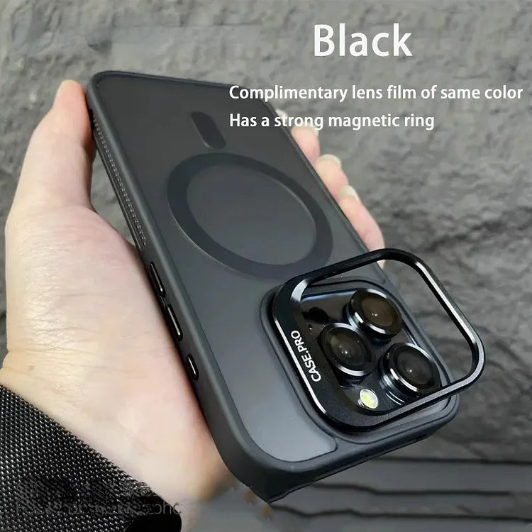 Suitable for iPhone15 Mobile Phone Case Frosted Magnetic Lens Holder