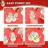 10Pcs Christmas Snowman - Cross Stitch Wood Pendants Embroidery 10cm