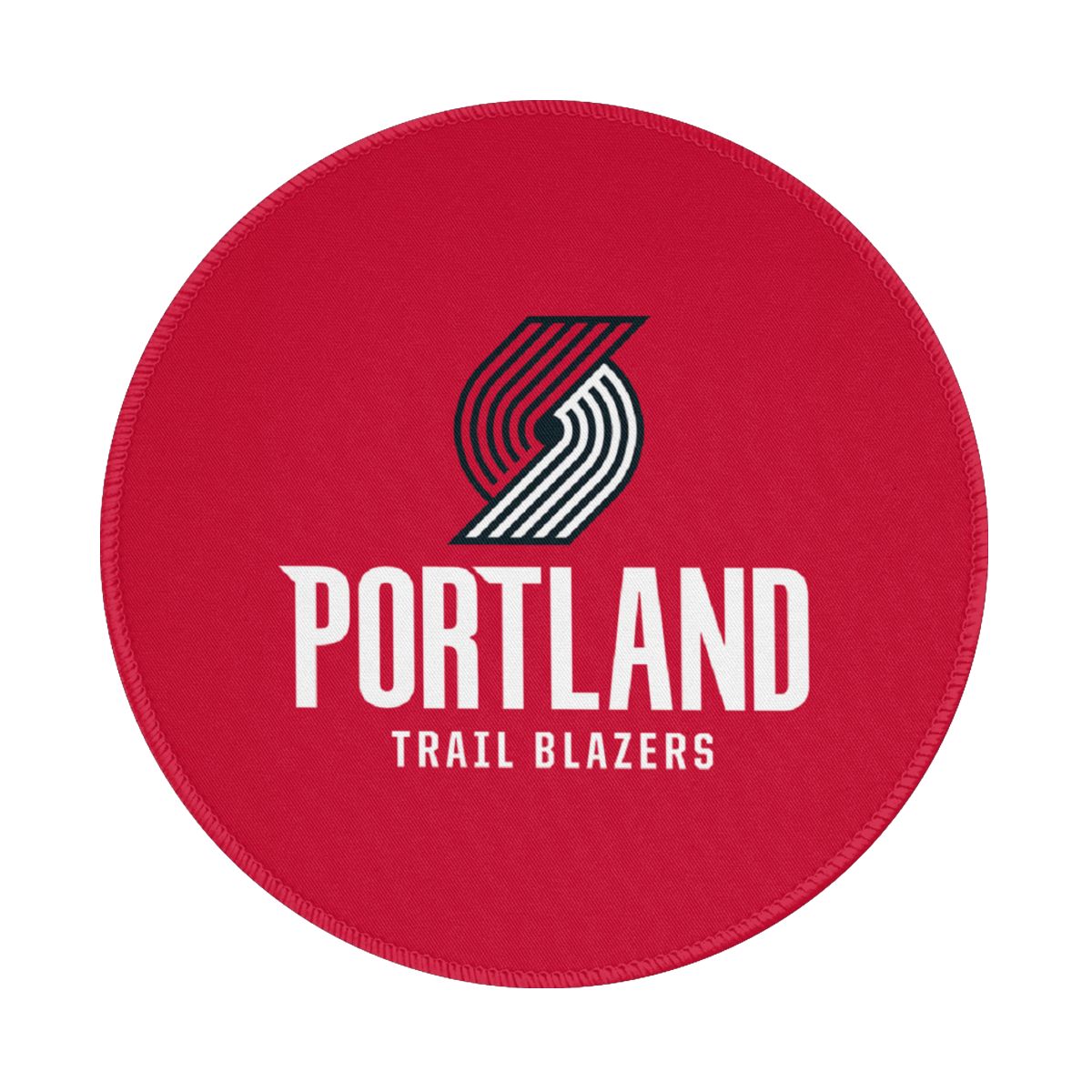 Portland Trail Blazers Waterproof Round Mouse Pad for Wireless Mouse