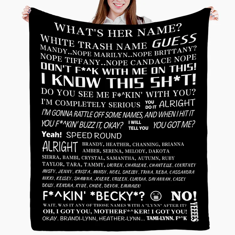 BlanketCute-Family Blanket with Movie Lines Tami Lynn