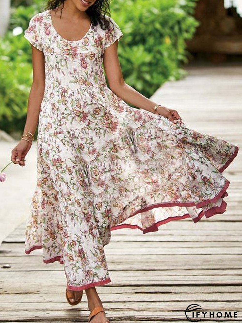 Crew Neck Boho Weaving Dress | IFYHOME