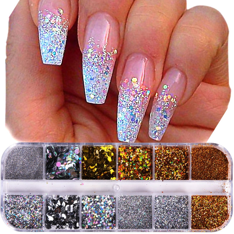 Nail Sequ Glitter Online Red Hot Boxed Nail Glitter Gathered Aurora Laser Sequ Boxed