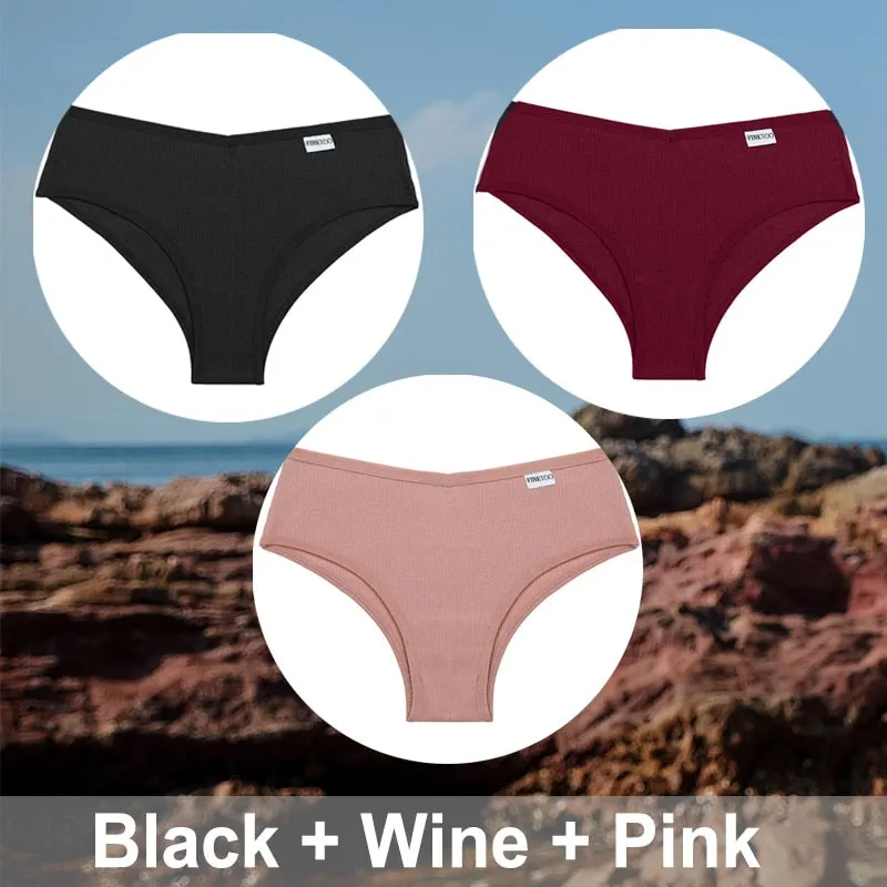 3PCS/Set M-XXXL Plus Size Cotton Panties Women Underwear Sexy Lingerie Female Underpants Intimates Brazillian Pantys Sexy Briefs