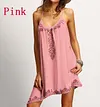 Women's Spaghetti Strap Floral Print Sleeveless Beach Dress