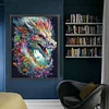 (Big Size) Colorful Dragon - 11CT Stamped Cross Stitch 50*65cm/19.69*25.59in