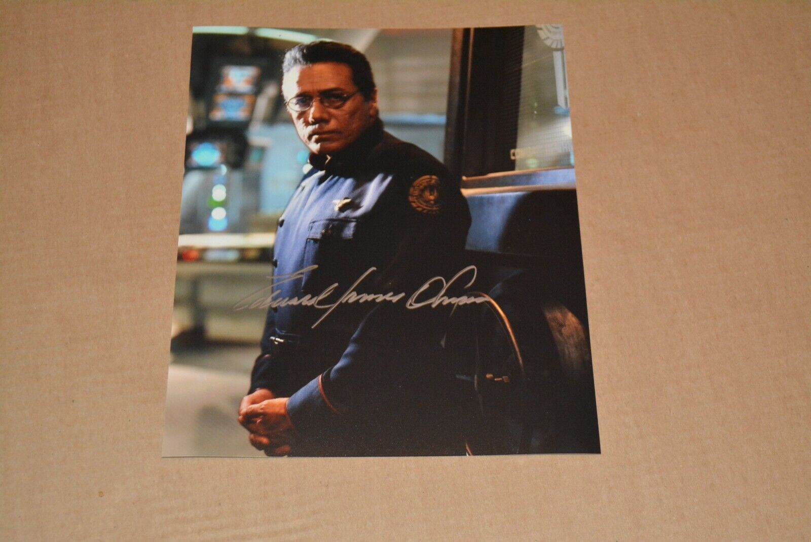 EDWARD JAMES OLMOS signed autograph In Person 8x10 20x25 cm BATTLESTAR GALACTICA