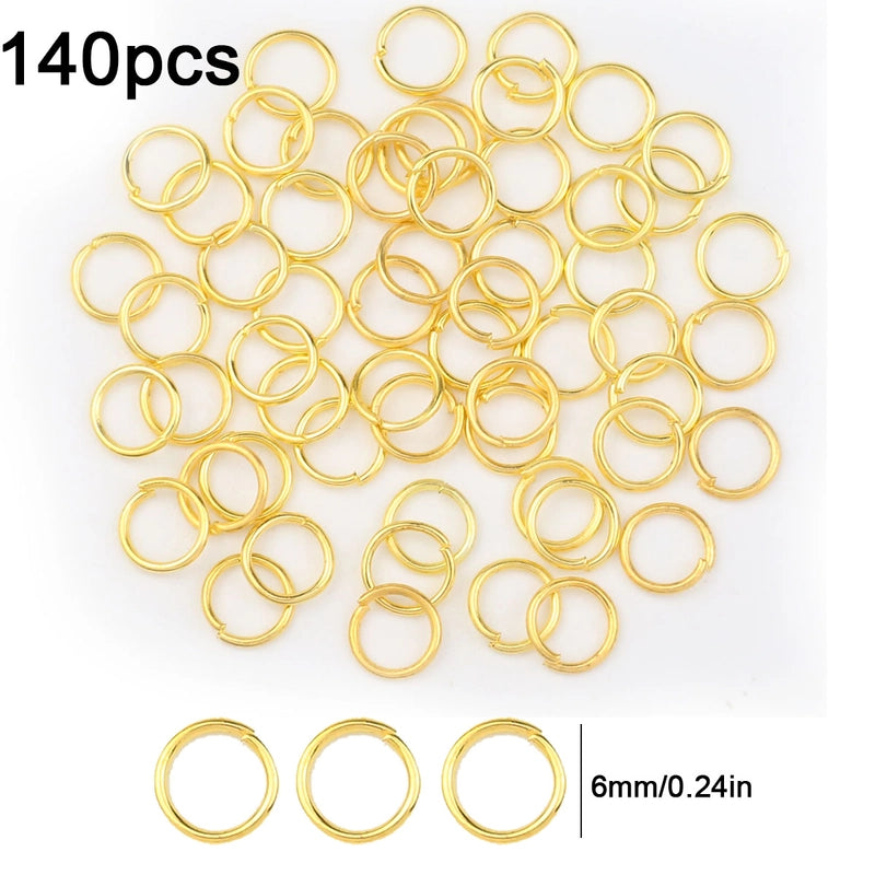 1 Set Diameter 3mm Diameter 4mm Diameter 5mm Alloy Solid Color Open Jump Rings Jewelry Accessories