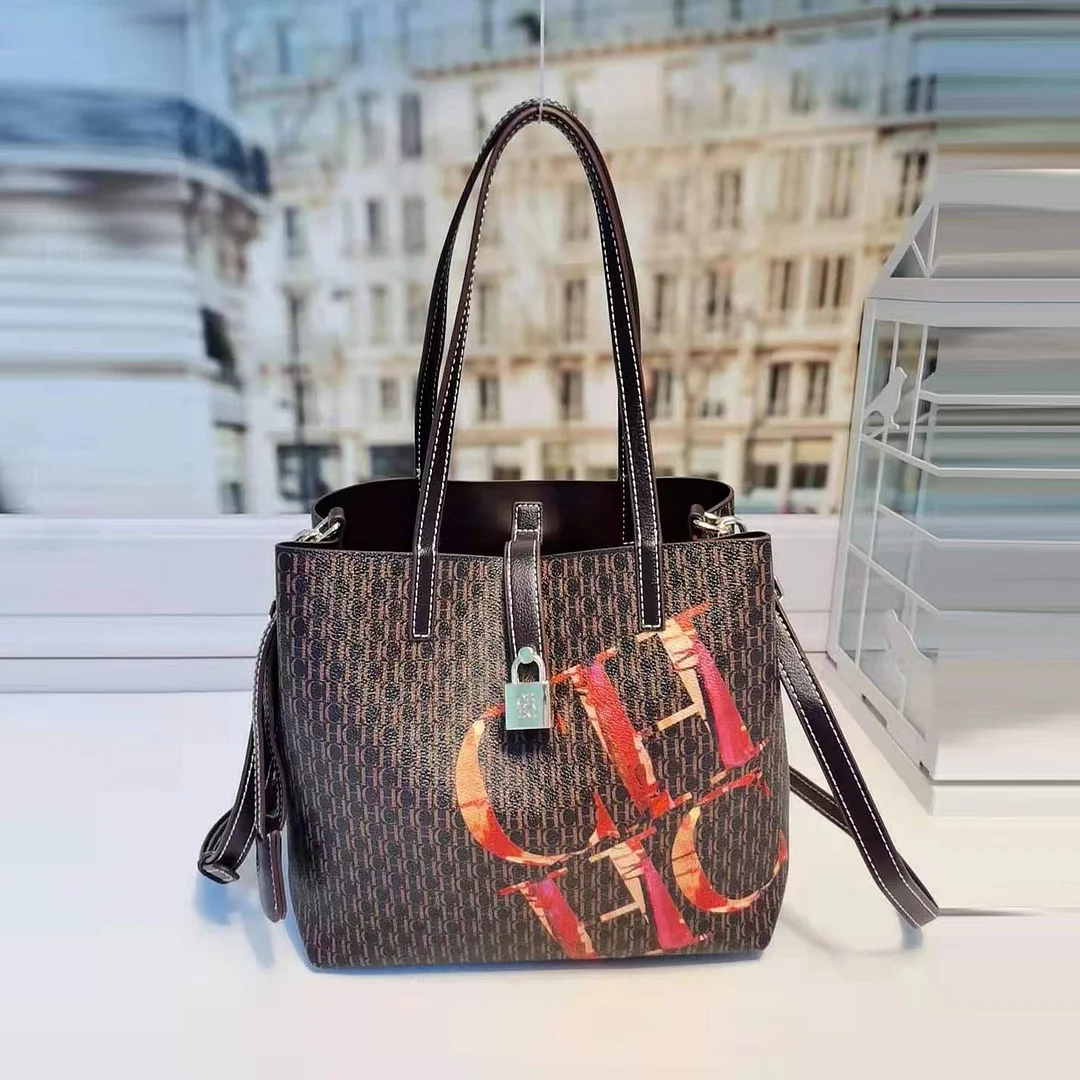 CHCH HCHC 100 Genuine Leather Embossed Pattern Women Bucket Bags Luxury Brand Designer Wallets