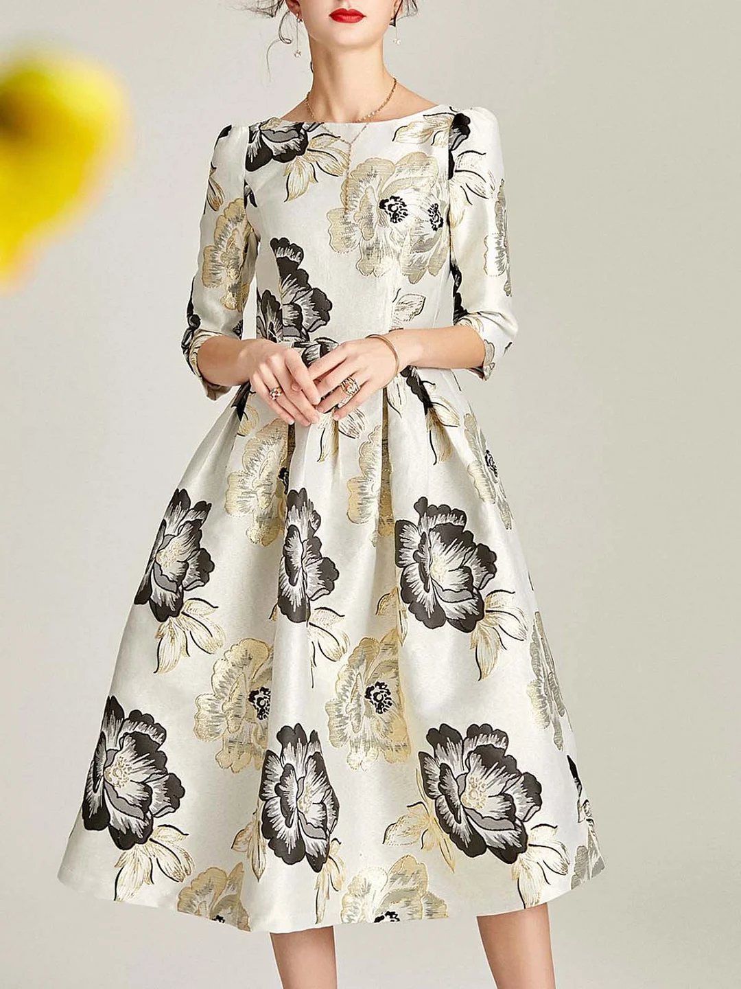 Bateau/boat Neck Dresses A-Line Going Out Elegant Dresses