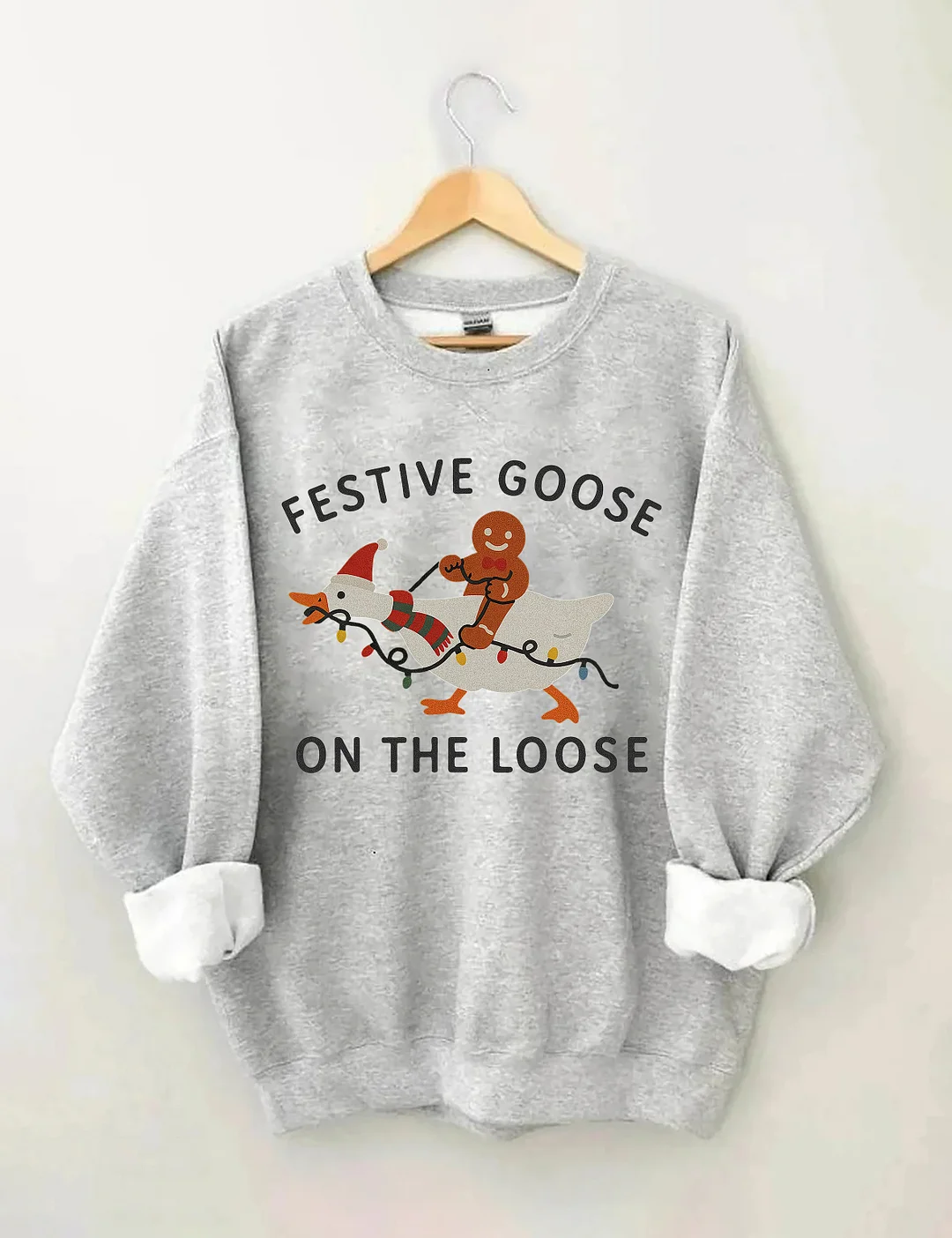 Festive Goose On The Loose Sweatshirt