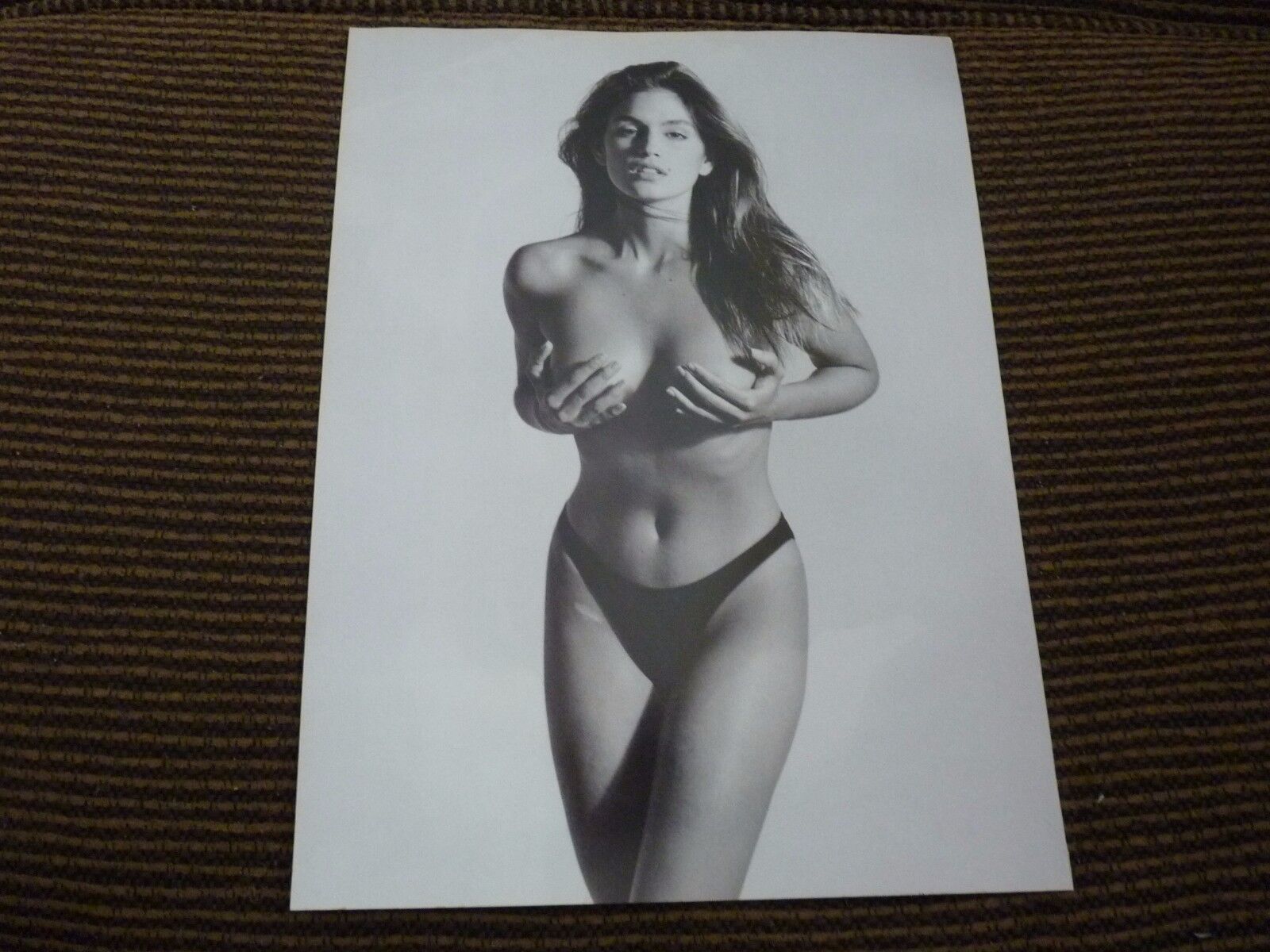 Single Page Cindy Crawford Playboy Coffee Table Book Photo Poster painting