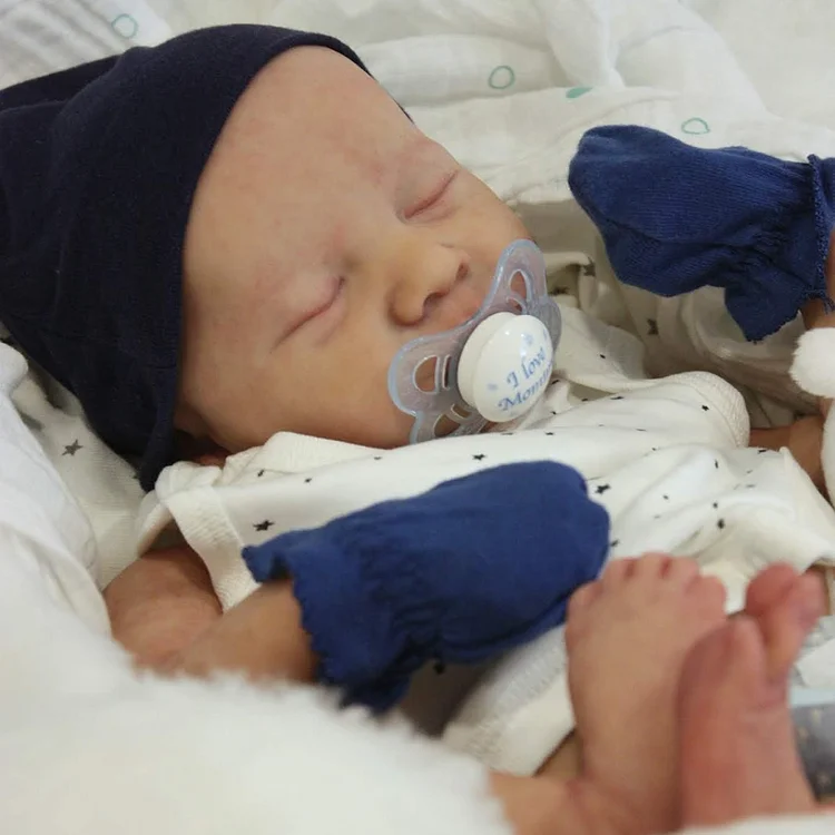  12"&16" Sleeping Baby Boy Jaxson Full Body Silicone Bendable Reborn Mini Dolls - Reborndollsshop®-Reborndollsshop®