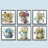 6Pack Blooming Flower-Crystal Rhinestone Diamond Painting(30x30cm)