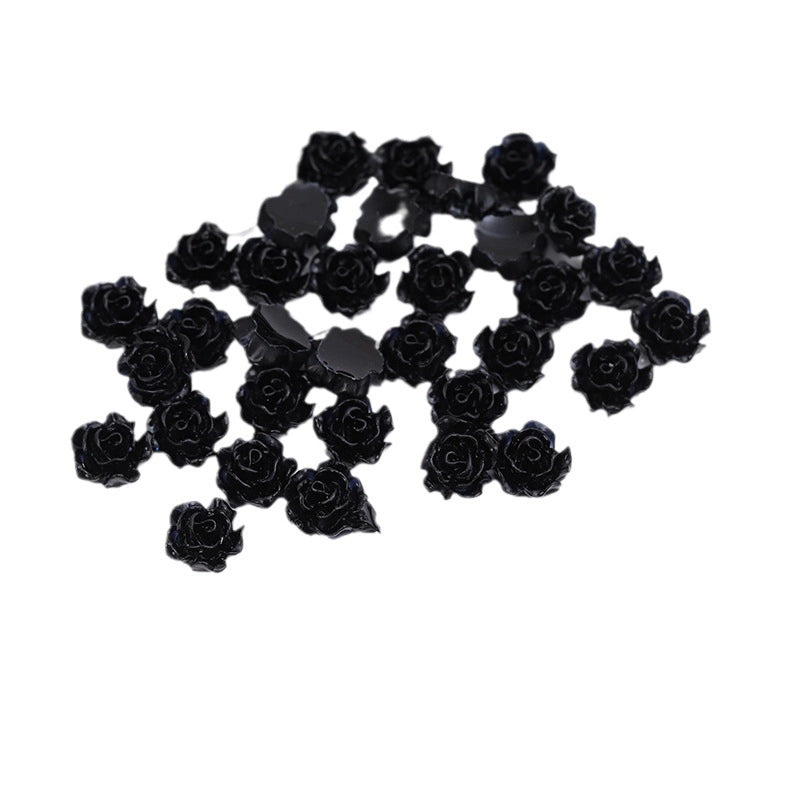 New Manicure Camellia Pearl Paint White Aurora Petal Size Rose Resin Flower Nail Decoration