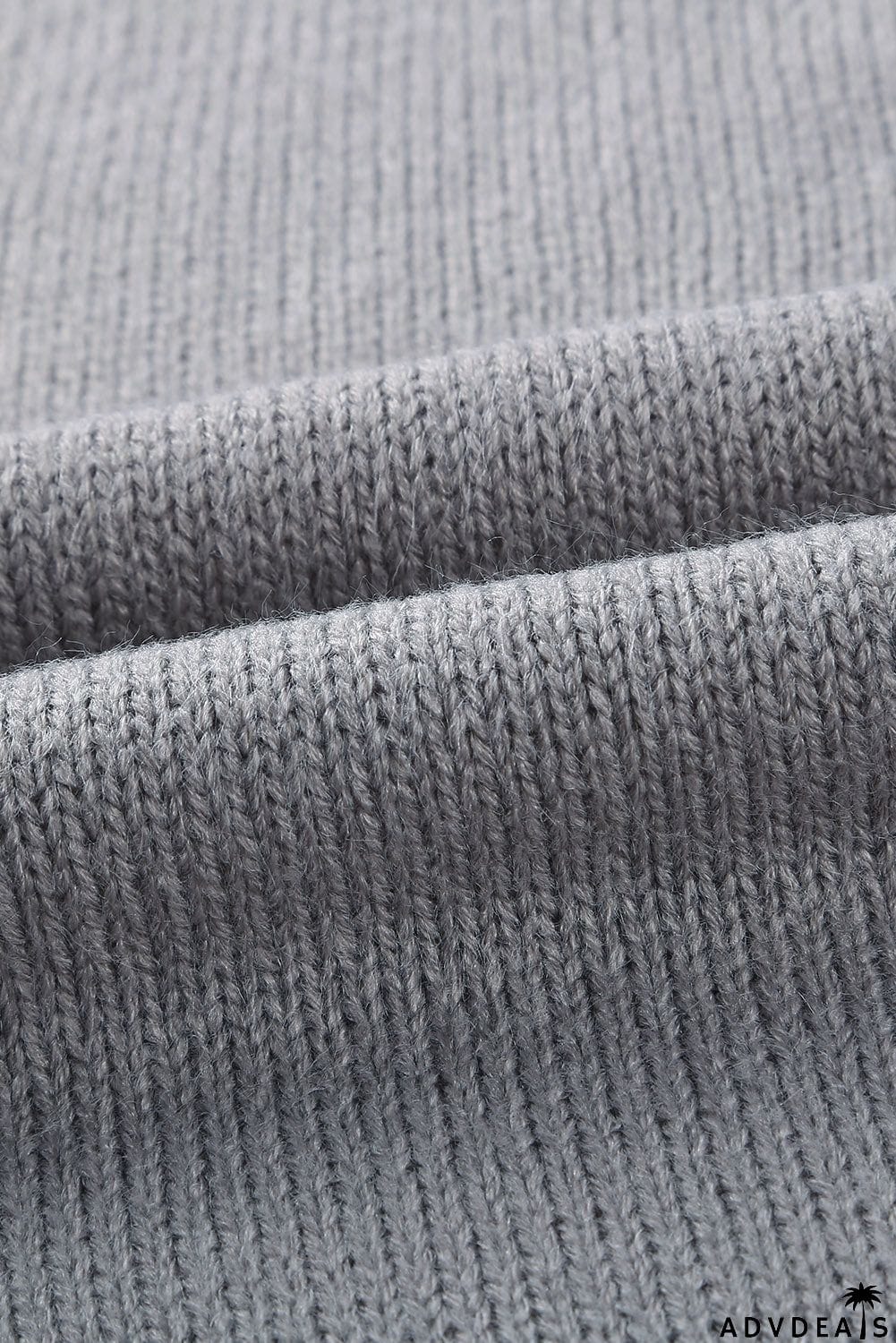 Gray Striped Balloon Sleeve Cardigan