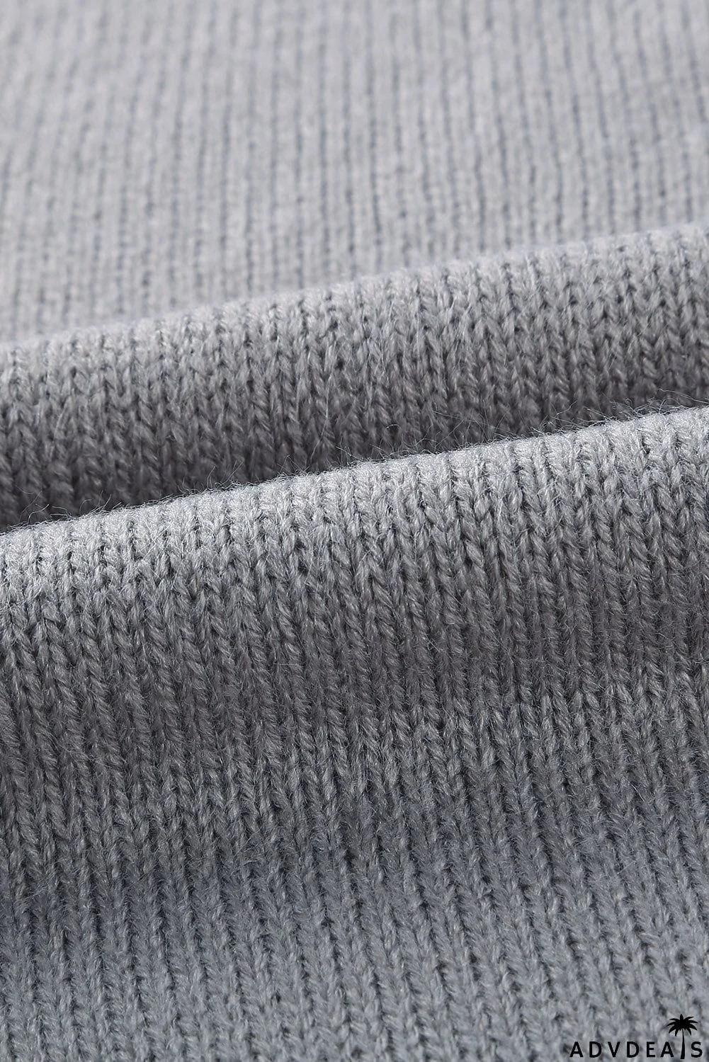 Gray Striped Balloon Sleeve Cardigan