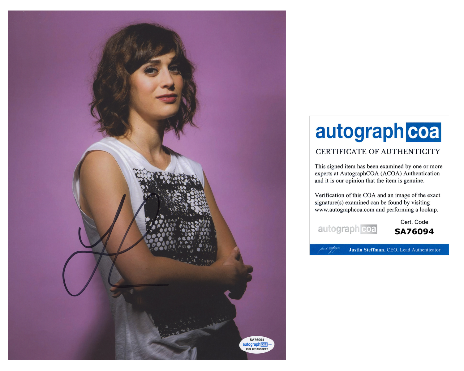 Lizzy Caplan Signed Autographed 8x10 Photo Poster painting Mean Girls Actress ACOA COA