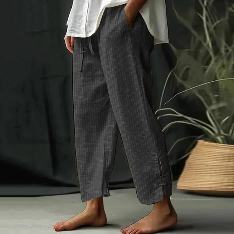 Striped Print Casual Loose Pants