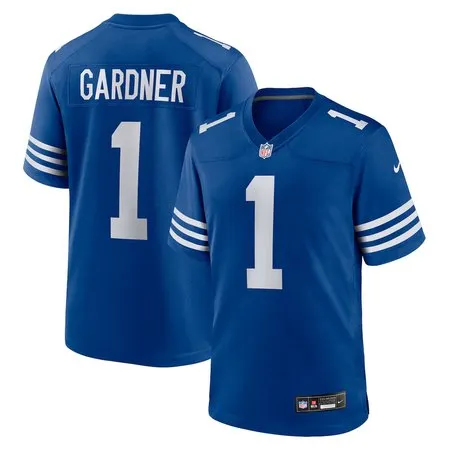 Men's Indianapolis Colts #1 Ahmad Sauce Gardner  Royal Team Game Jersey VS73