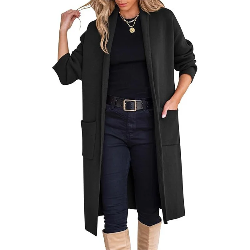 Athvotar Athvotar Women's New Autumn And Winter Fashion Women's Long Hair To Open The Jacket