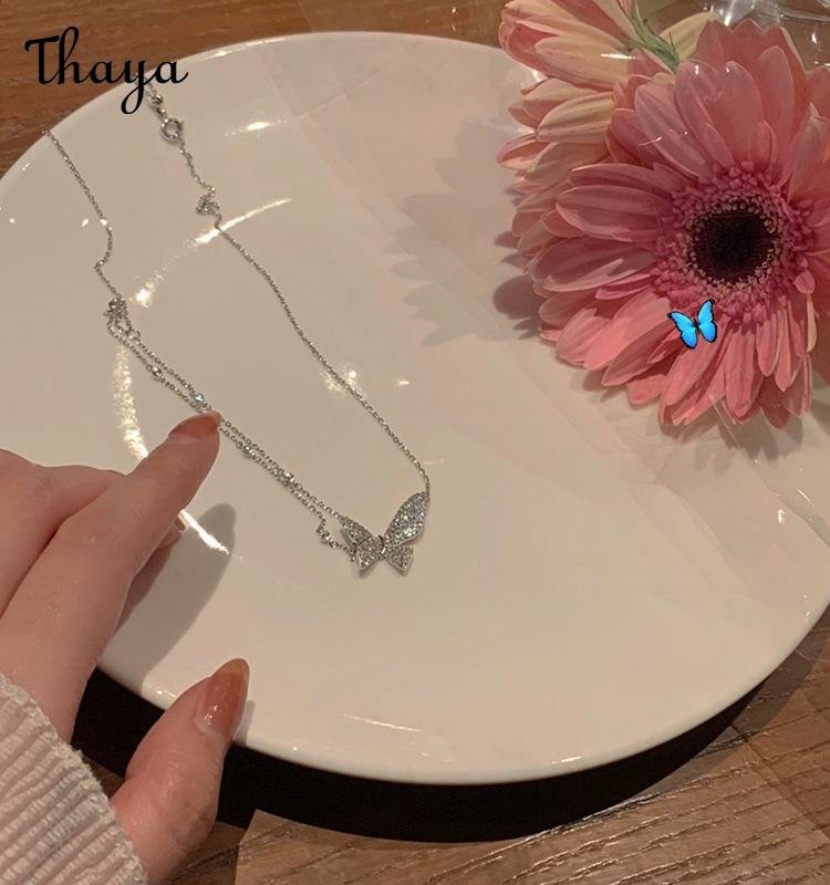 Thaya 925 Silver Butterfly Necklace