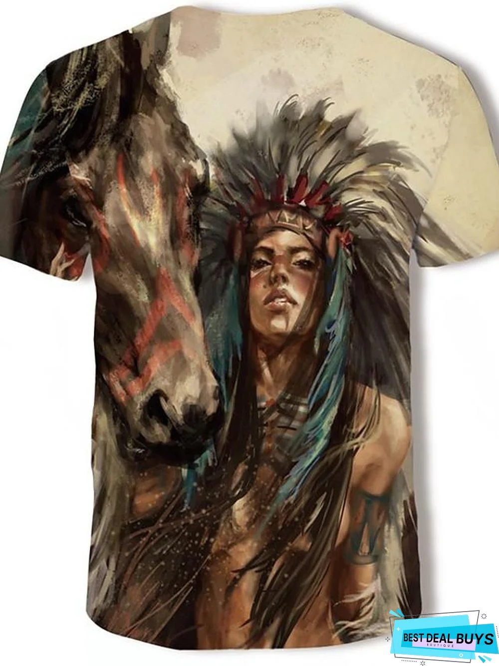 Men's Plus Size 3D Graphic Print T-Shirt Round Neck Light Gray