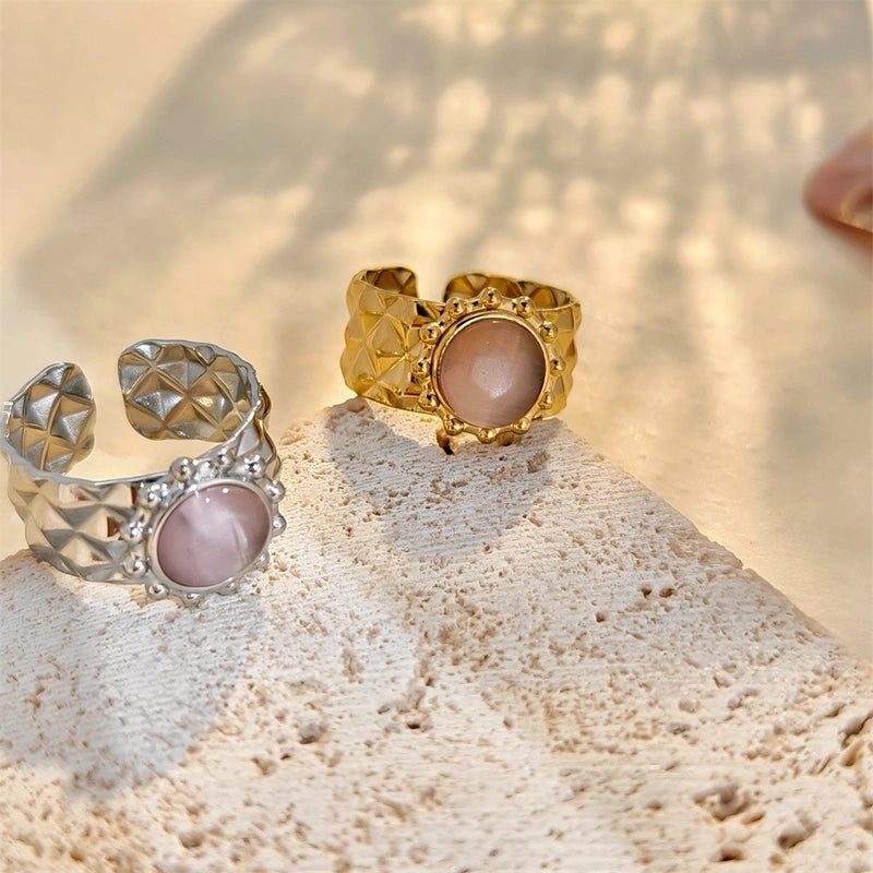 Elegant Streetwear Geometric 304 Stainless Steel Plating Open Rings