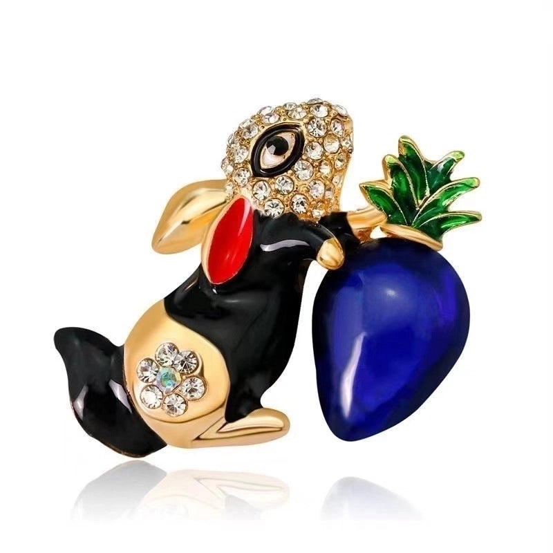 Cartoon Style Pin Animal Alloy Inlay Rhinestones Women’S Brooches