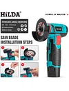 12V 300W Brushed Angle Grinder Cordless Polishing Machine 19500RPM Electric Tool