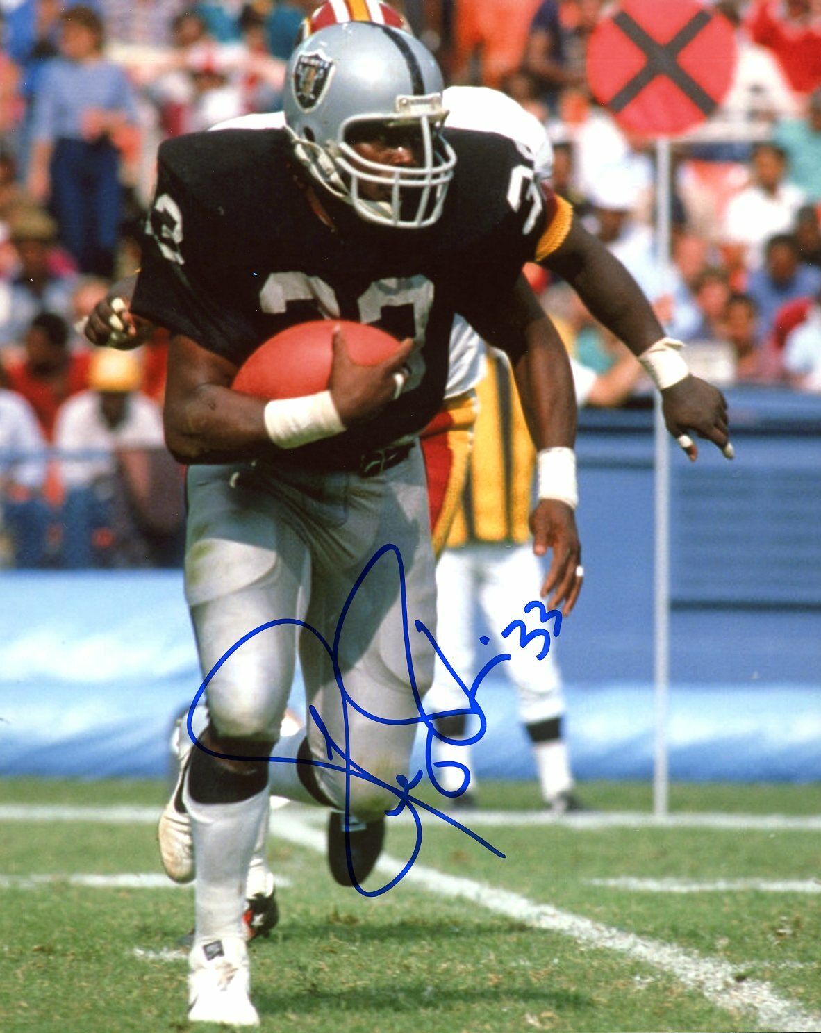 Kenny King autographed 8x10 Raiders Oklahoma Super Bowl Hero Oilers #1