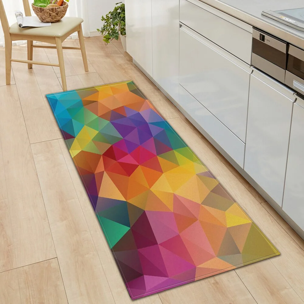 Kitchen Mat Bedroom Entrance Doormat Hallway Tatami Floor Mat 3D Printed Bathroom Balcony Decoration Rug Anti-slip Long Carpet