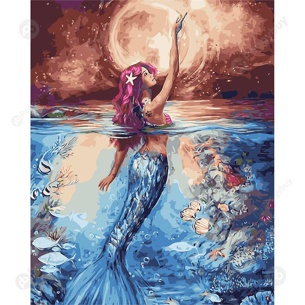 

40*50CM Paint By Numbers-Mermaid, 501 Original