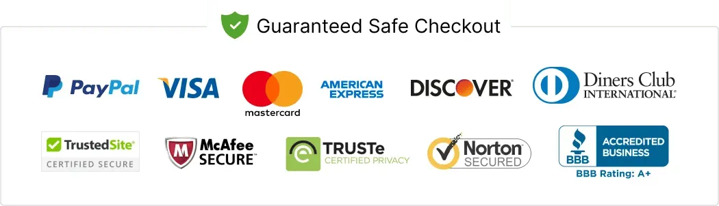 Secure checkout and payment information from the original detail