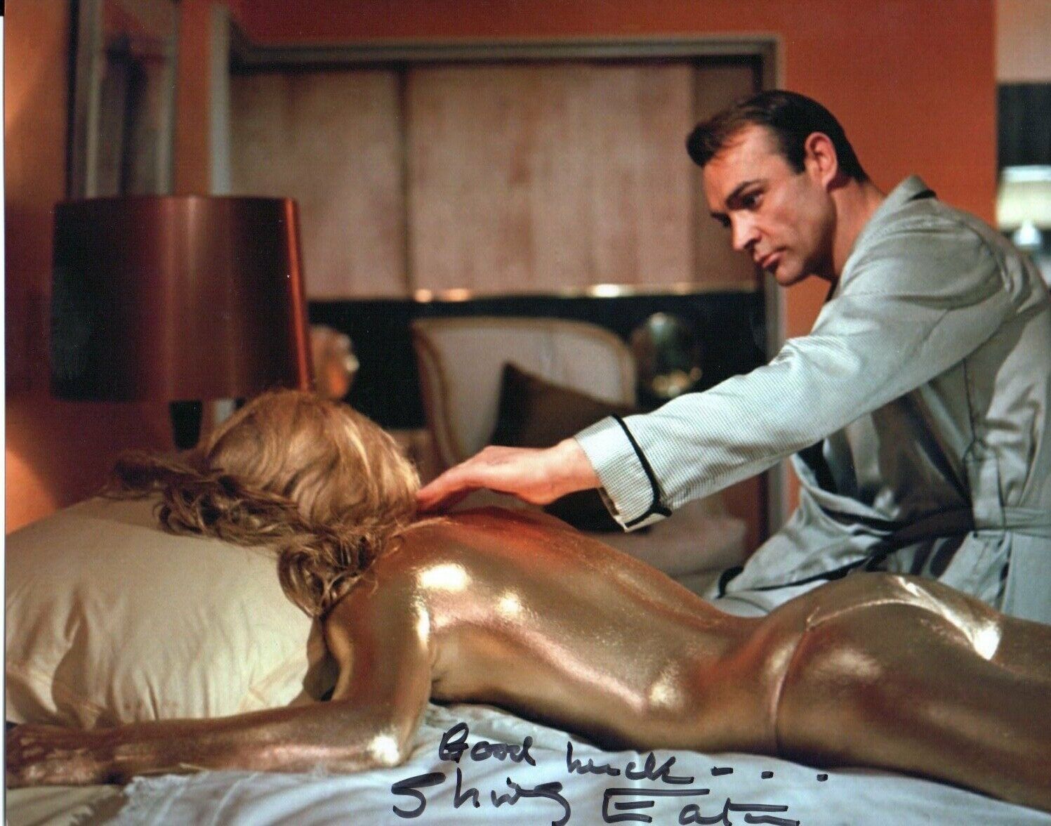 Autograph Signed 8x10 Photo Poster painting Shirley Eaton Goldfinger James Bond