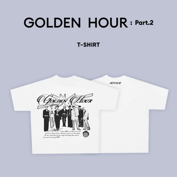 Ateez GOLDEN HOUR : Part.2 White T-SHIRT officialateezshop