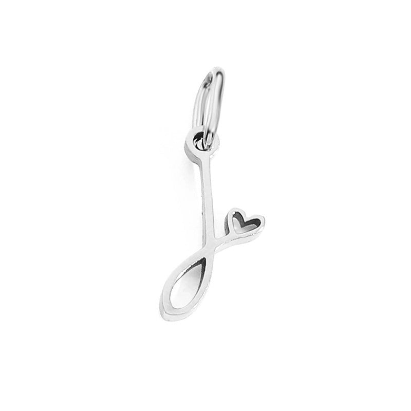 1 Piece Minimalist Letter Stainless Steel Plating Pendant Jewelry Accessories