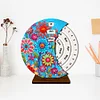 (US Local)Wooden Special Shaped DIY Diamond Painting Moon Perpetual Calendar Decor Kits