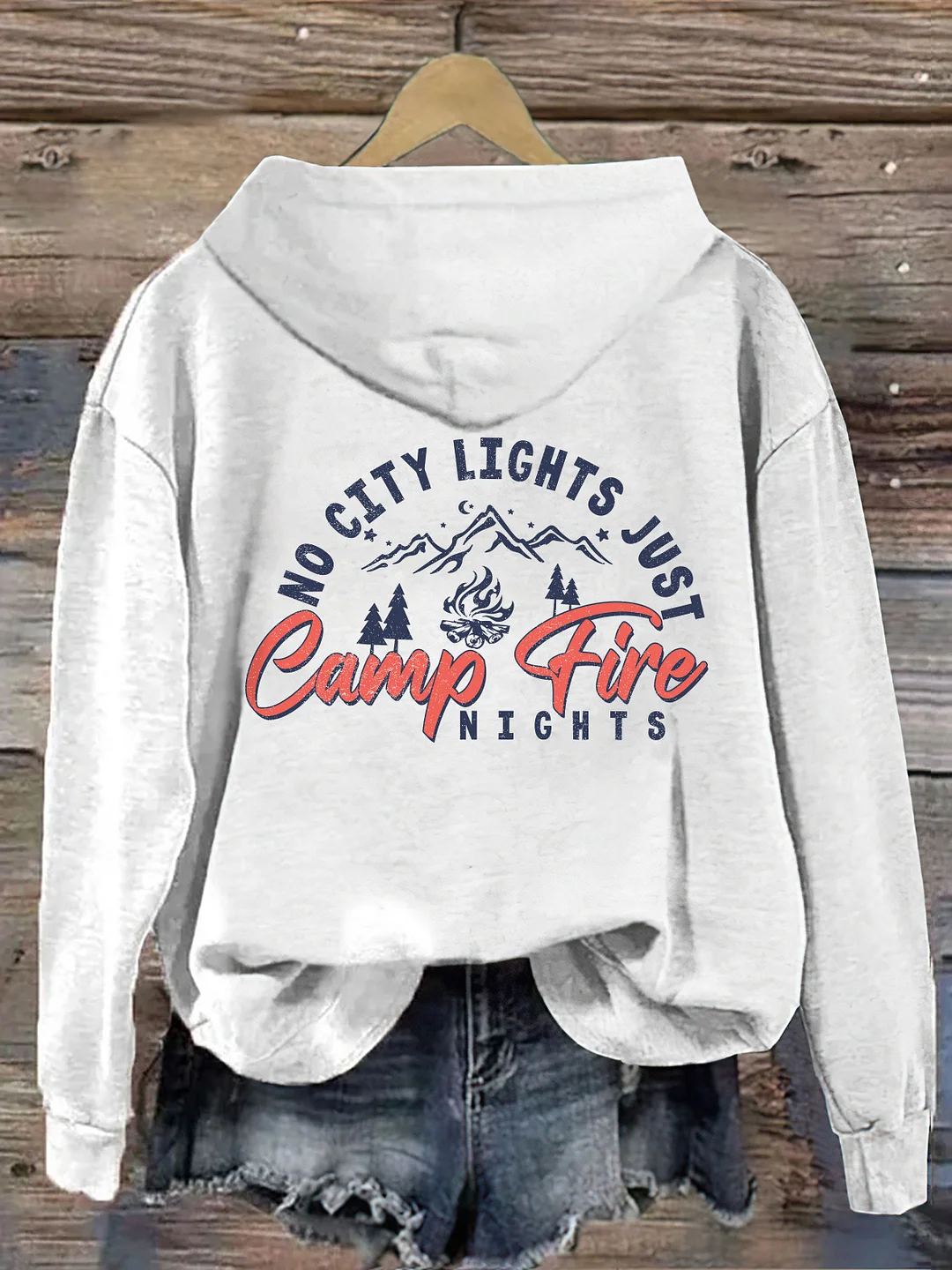 No City Lights Just Campfire Nights Hoodie