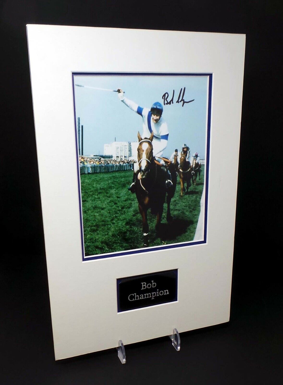 Bob CHAMPION Grand National Jockey Signed Mounted Photo Poster painting Display AFTAL RD COA