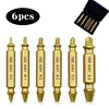 6pcs Damaged Screw Extractor Speed Out Drill Bits Tool Broken Bolt Remover