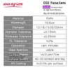 GaAs CO2 Laser Lens 20 Focus 50.8 Lens Dia18/19.05/20/25mm FL 50.8 63.5 101.6 High Quality for Power Engraving Cutting Machine
